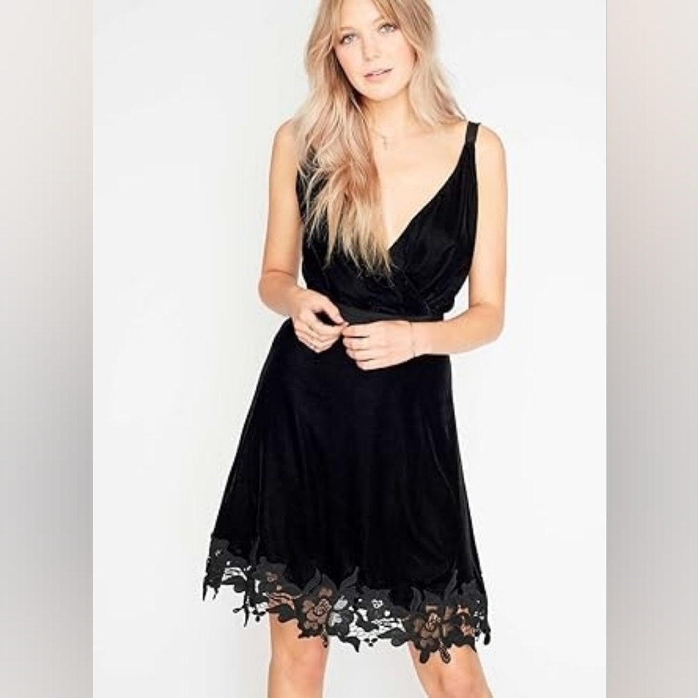 Miss Selfridge Black Backless Dress